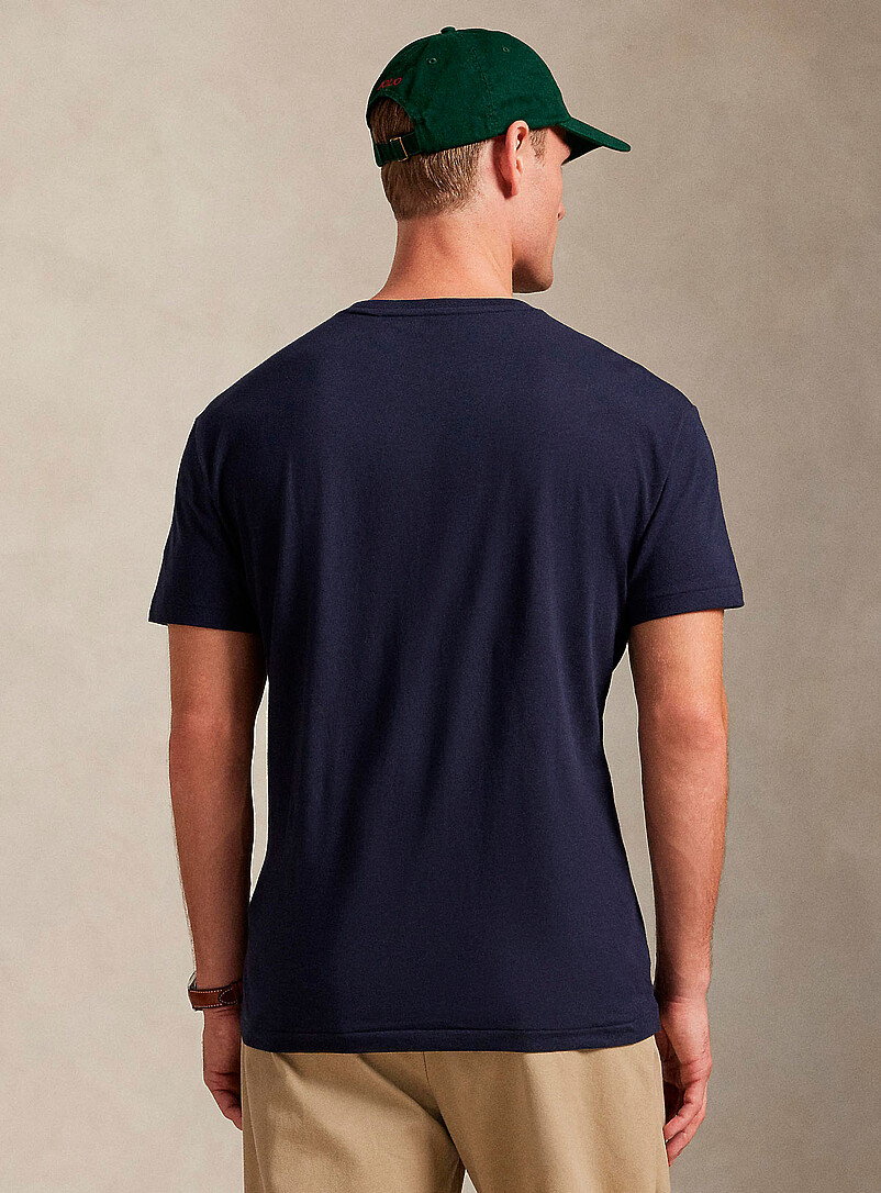 Polo Ralph Lauren: Le t-shirt cavalier brod&eacute; <b>Coupe classique</b> Noir pour homme
