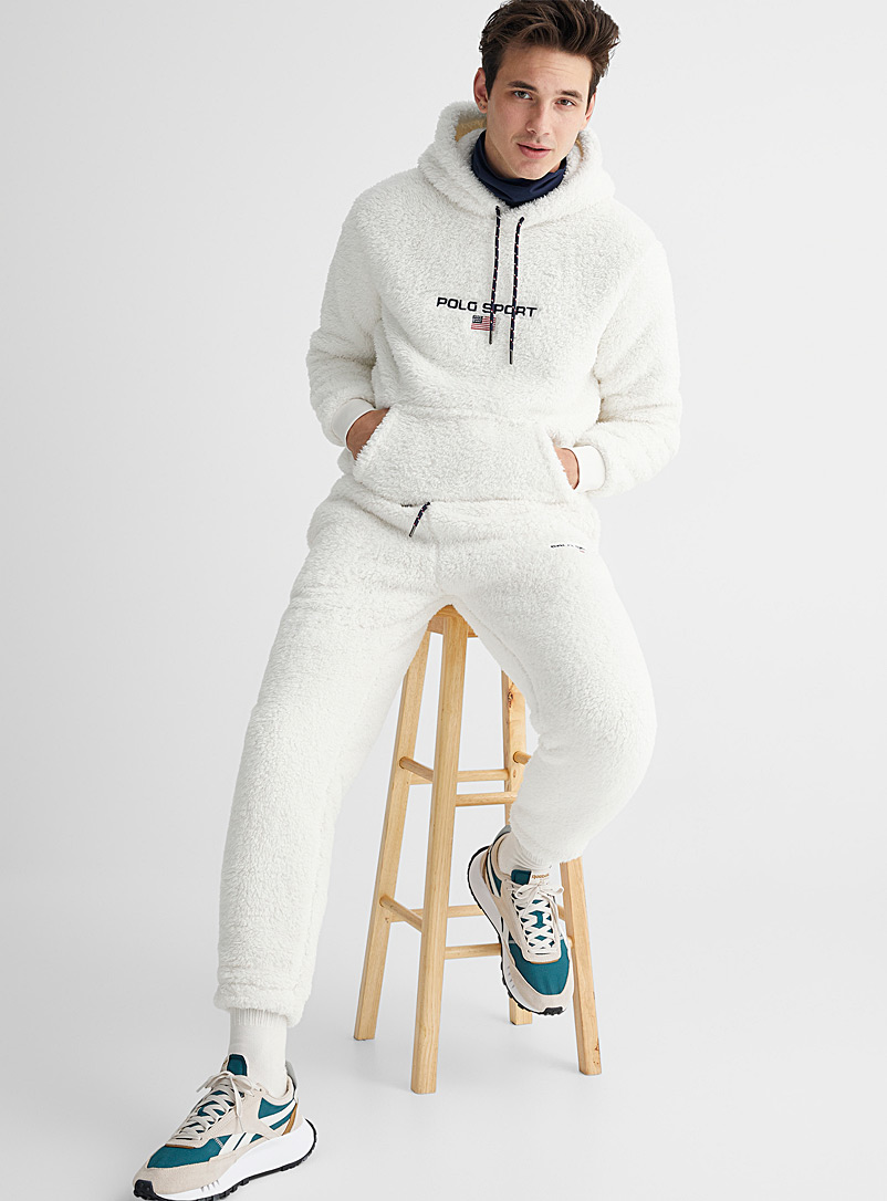 Polo Ralph Lauren Cream Beige Plush hoodie for men