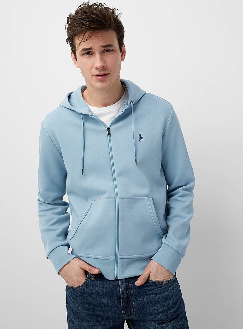 Polo Ralph Lauren Blue Hooded structured jersey cardigan for men