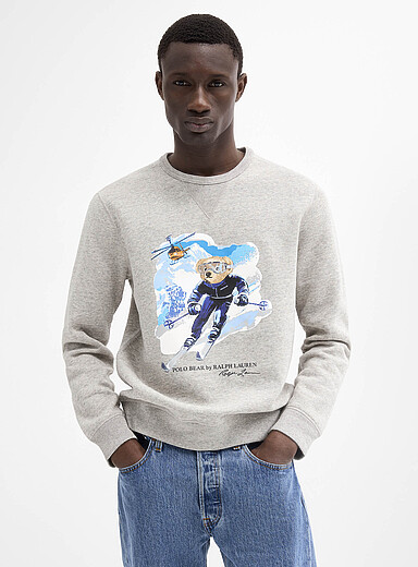 Polo Ralph Lauren: Le sweat ourson skieur Gris pour homme