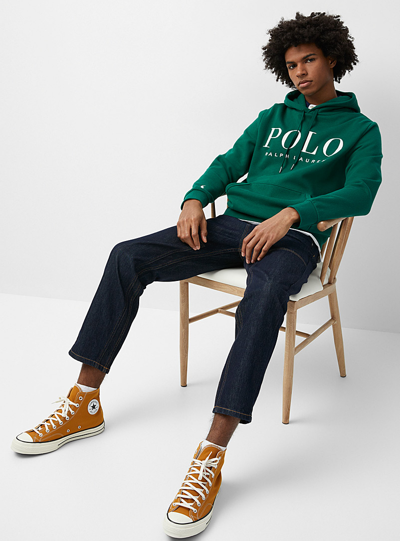 Polo Ralph Lauren: Le kangourou logo brodé Vert foncé-mousse-olive pour homme