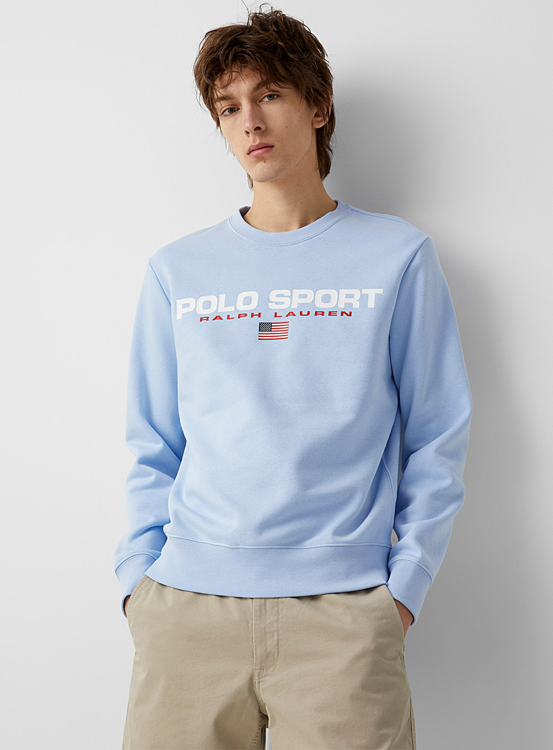 Polo Ralph Lauren Baby Blue Polo Sport pastel sweatshirt for men