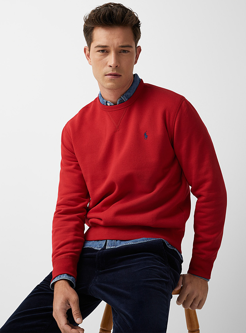 Polo Ralph Lauren Red Polo emblem sweatshirt for men