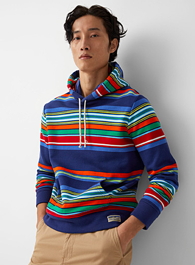 Polo Ralph Lauren Dark Blue Multi-stripe hoodie for men