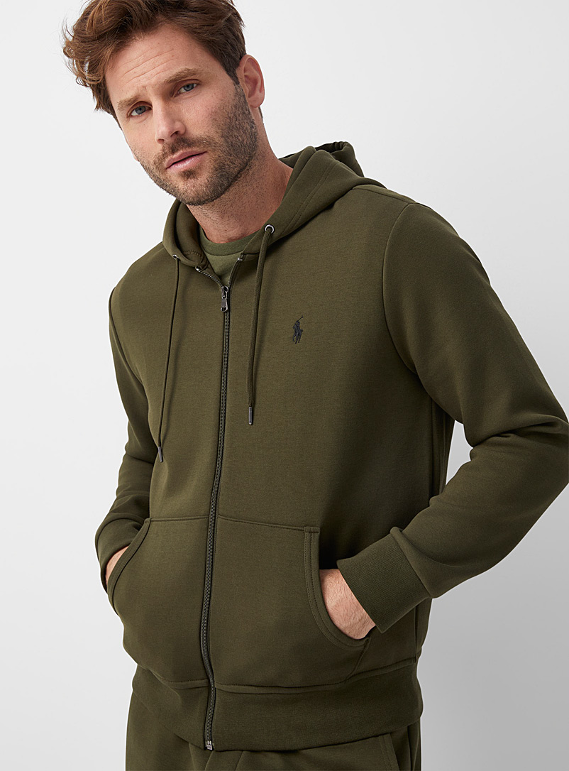 Polo Ralph Lauren Mossy Green Double-faced zip hoodie for men