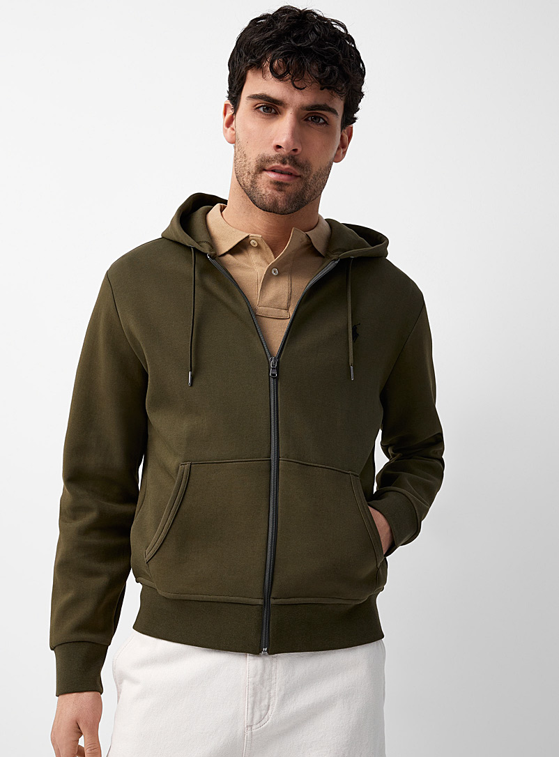 Polo Ralph Lauren Green Embroidered rider zip-up hoodie for men