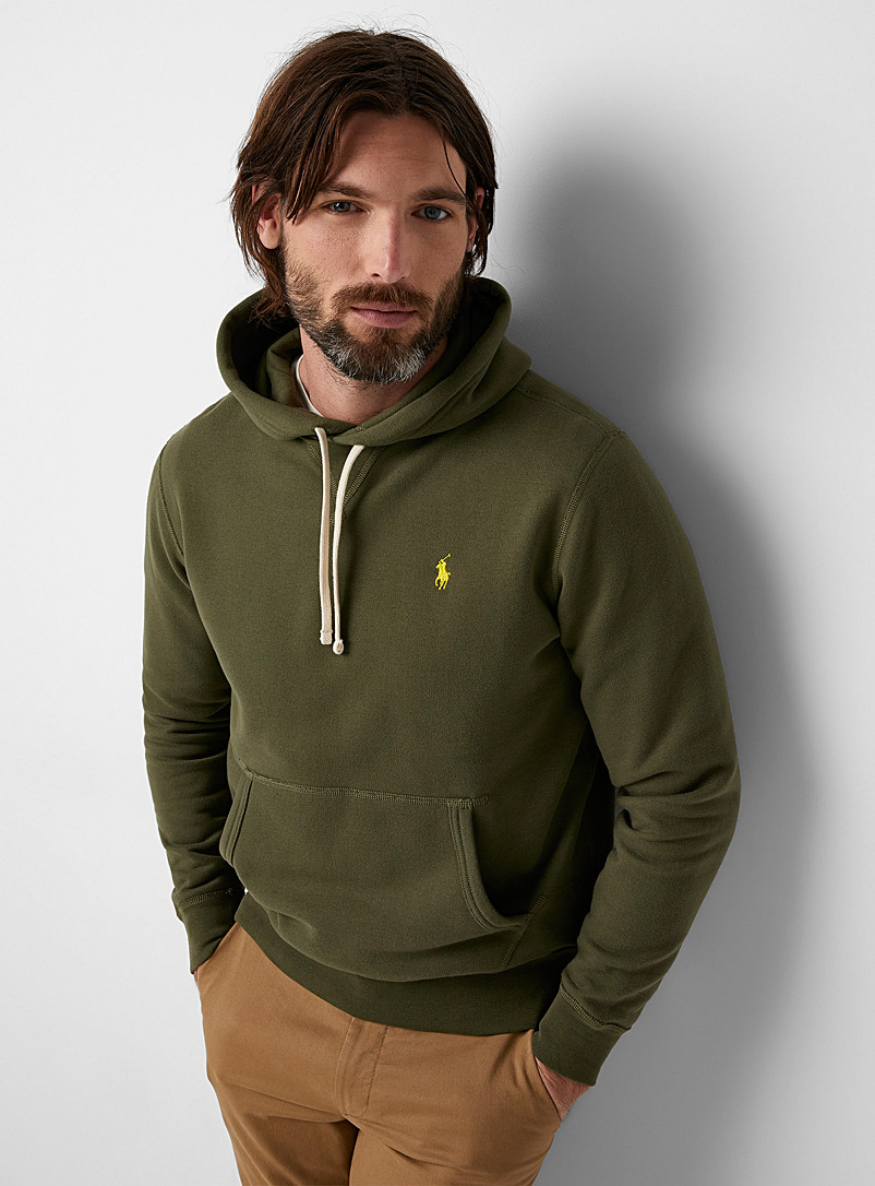 Polo Ralph Lauren Mossy Green Embroidered rider hoodie for men