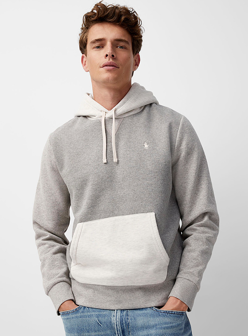 Polo Ralph Lauren Grey Heather block hoodie for men