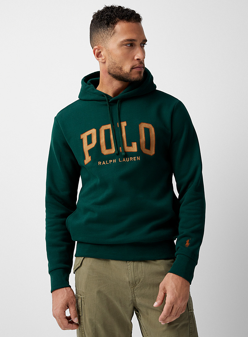 Polo Ralph Lauren Green Embroidered logo hooded sweatshirt for men