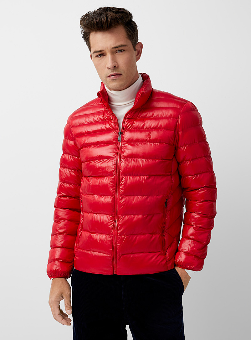 Polo Ralph Lauren Red Polo emblem red puffer jacket for men