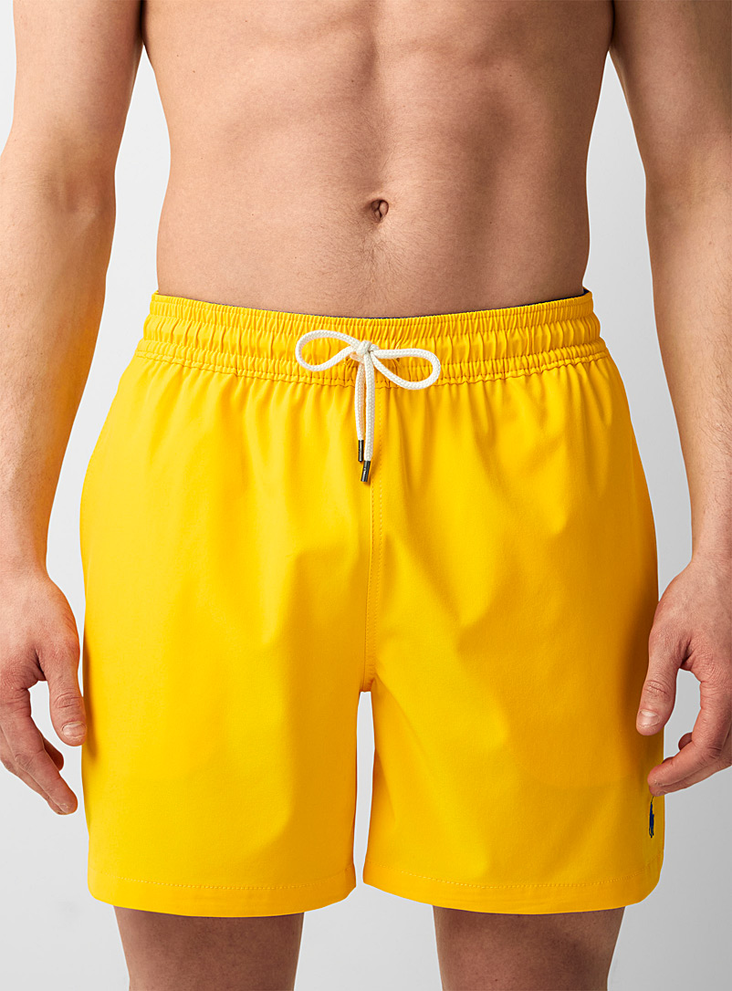 Polo Ralph Lauren Golden Yellow Traveler solid nylon swim short for men