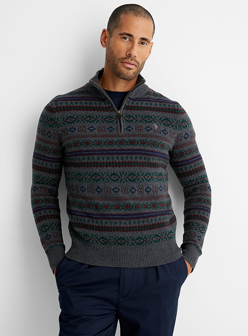 Cashmere jacquard half-zip sweater | Polo Ralph Lauren | Shop Men's Shawl  Collar Sweaters Online | Simons