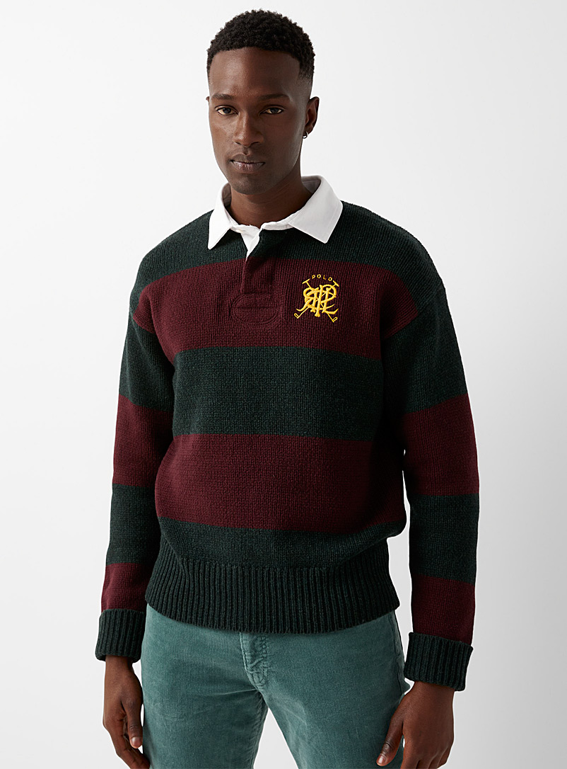 Wool knit rugby polo | Polo Ralph Lauren | Men's Sweaters & Cardigans |  Simons