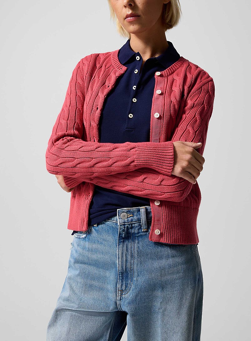 Pure Cotton Cable-Knit Cardigan