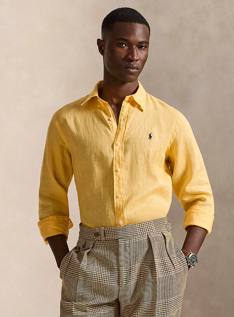 Maize Pure Linen Shirt Classic Fit