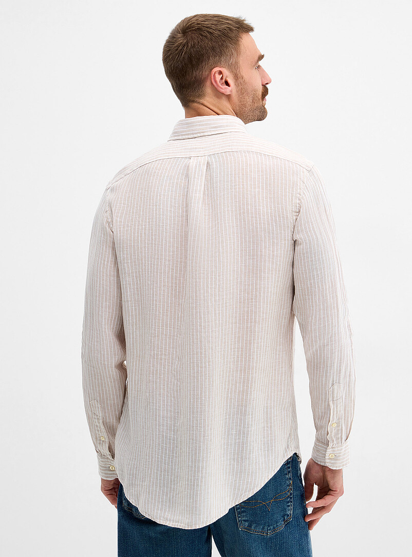 Twin-stripe pure linen shirt Classic fit product image 2