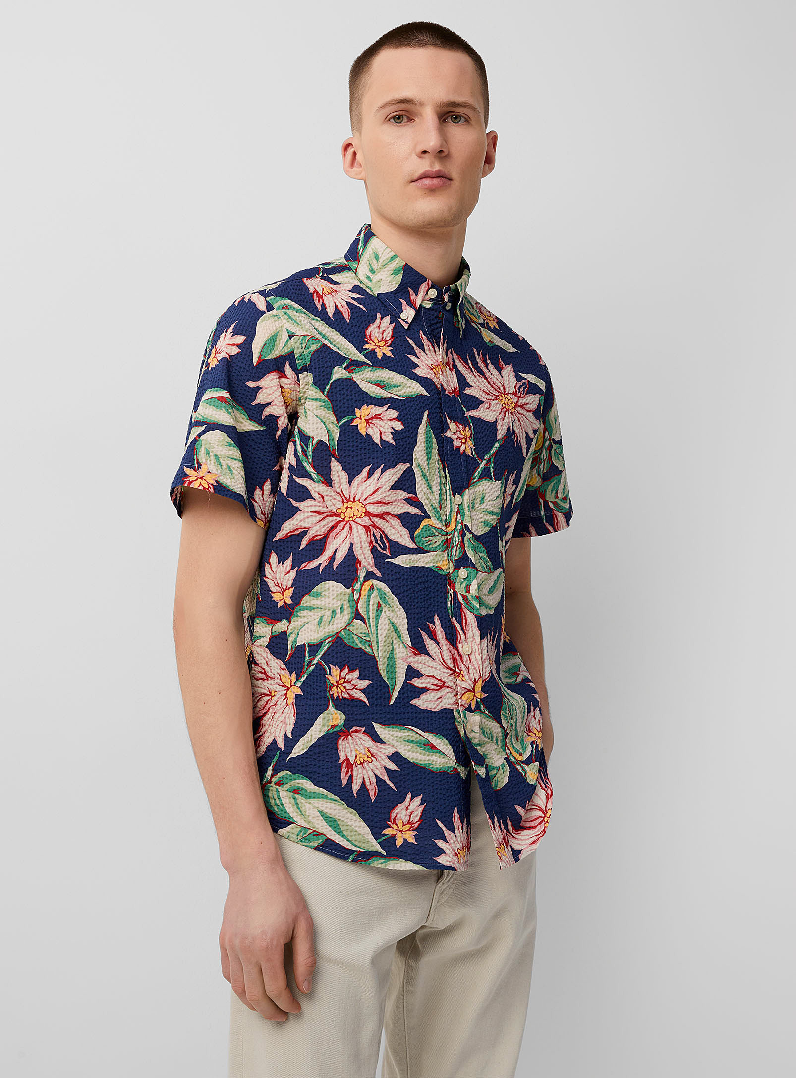 Polo Ralph Lauren - La chemise gaufrée fleurs exotiques