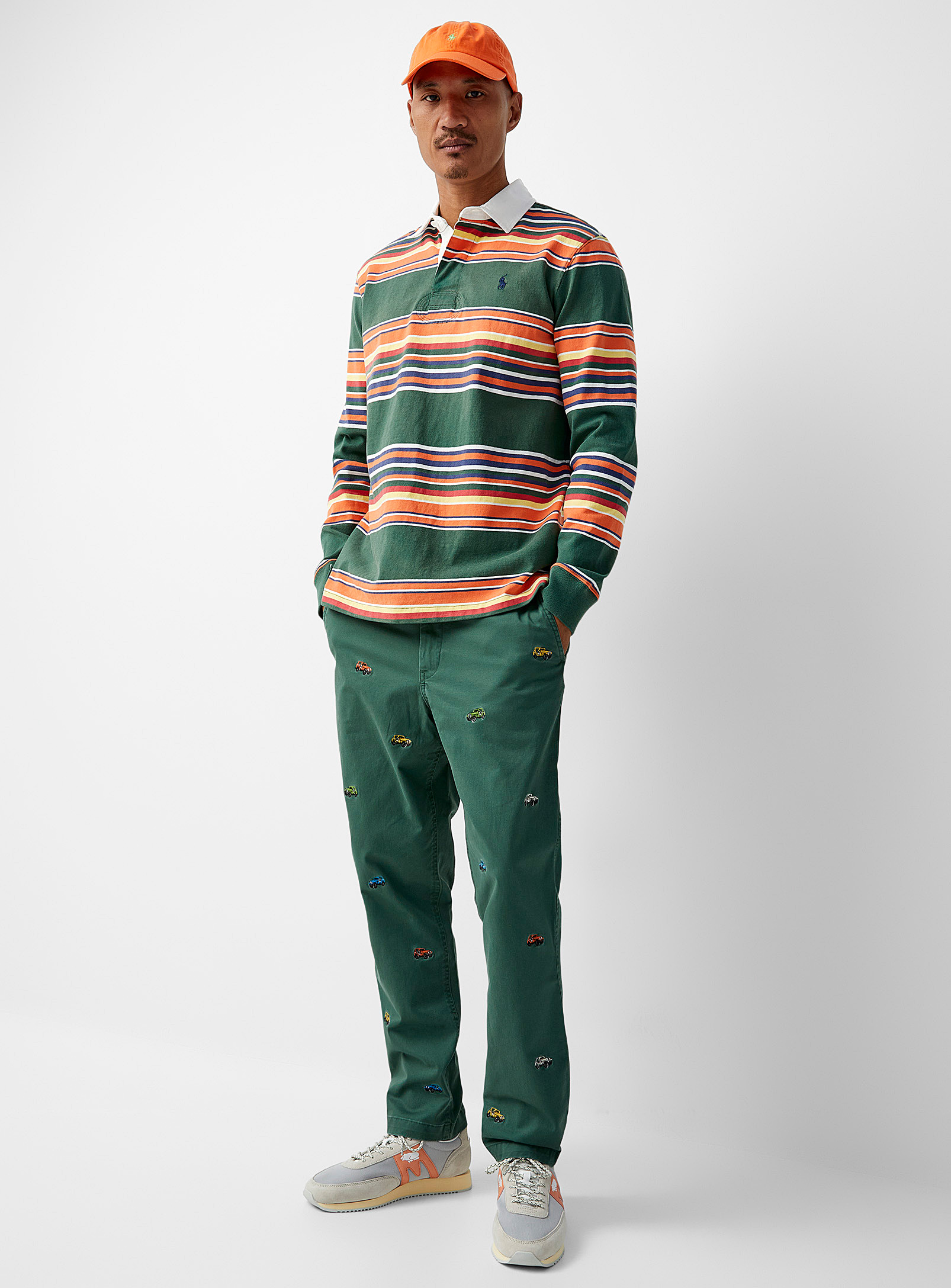 Polo Ralph Lauren Jeep Embroidered Chinos In Mossy Green | ModeSens