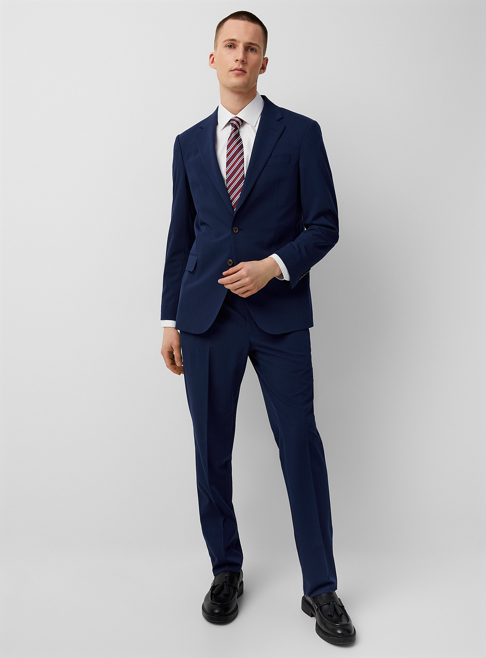 Polo Ralph Lauren Midnight-blue Twill Suit Regular Fit In Navy/midnight Blue