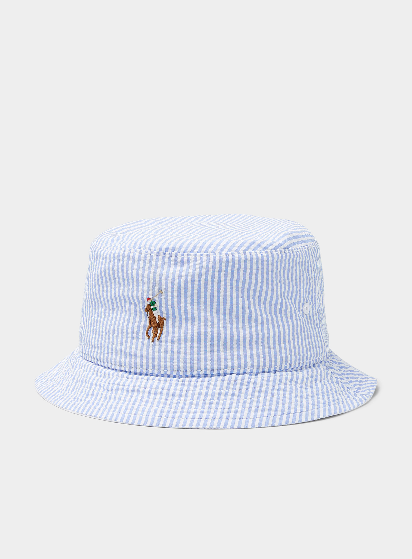 Polo Ralph Lauren Reversible Twin- And Athletic-stripe Bucket Hat In White