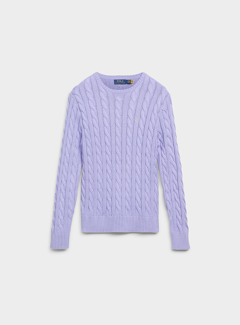 Embroidered Rider Twisted-Cable Sweater