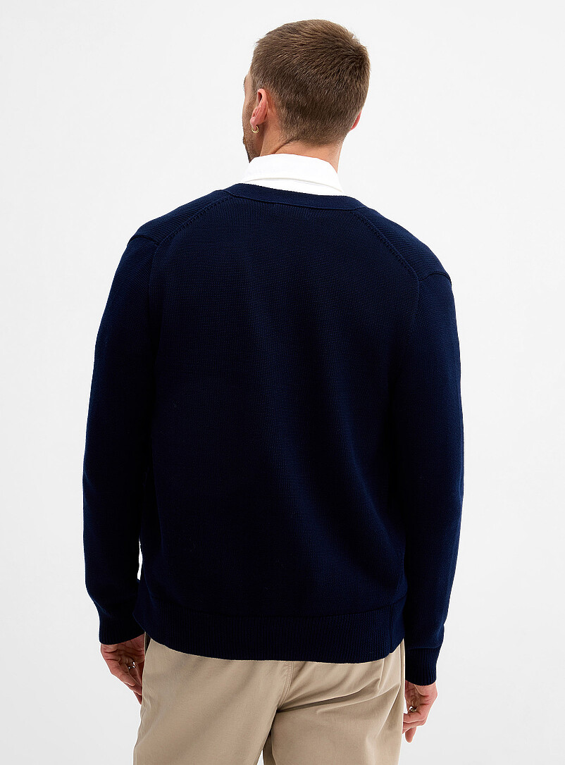 Embroidered logo V-neck cardigan product image 2