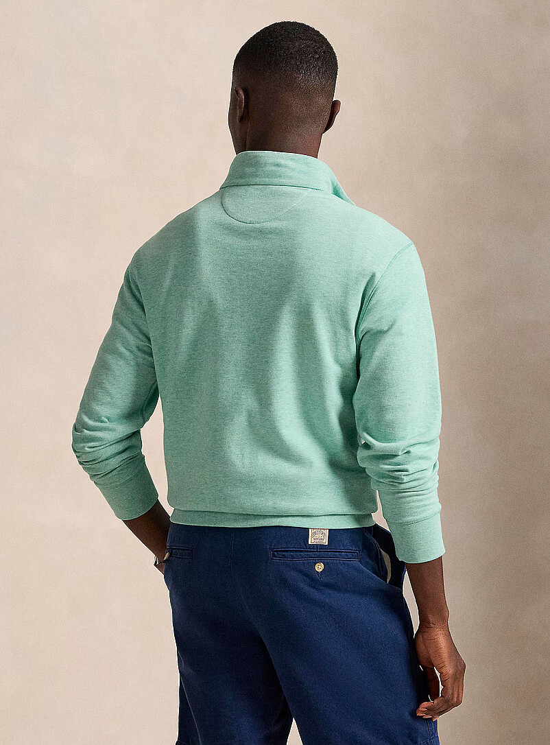Zip-up mock-neck jersey sweater product image 2