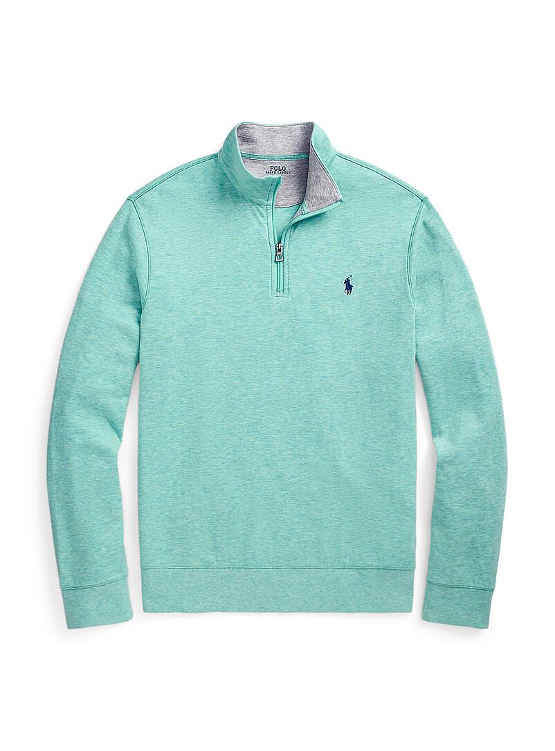 Zip-up mock-neck jersey sweater product image 3