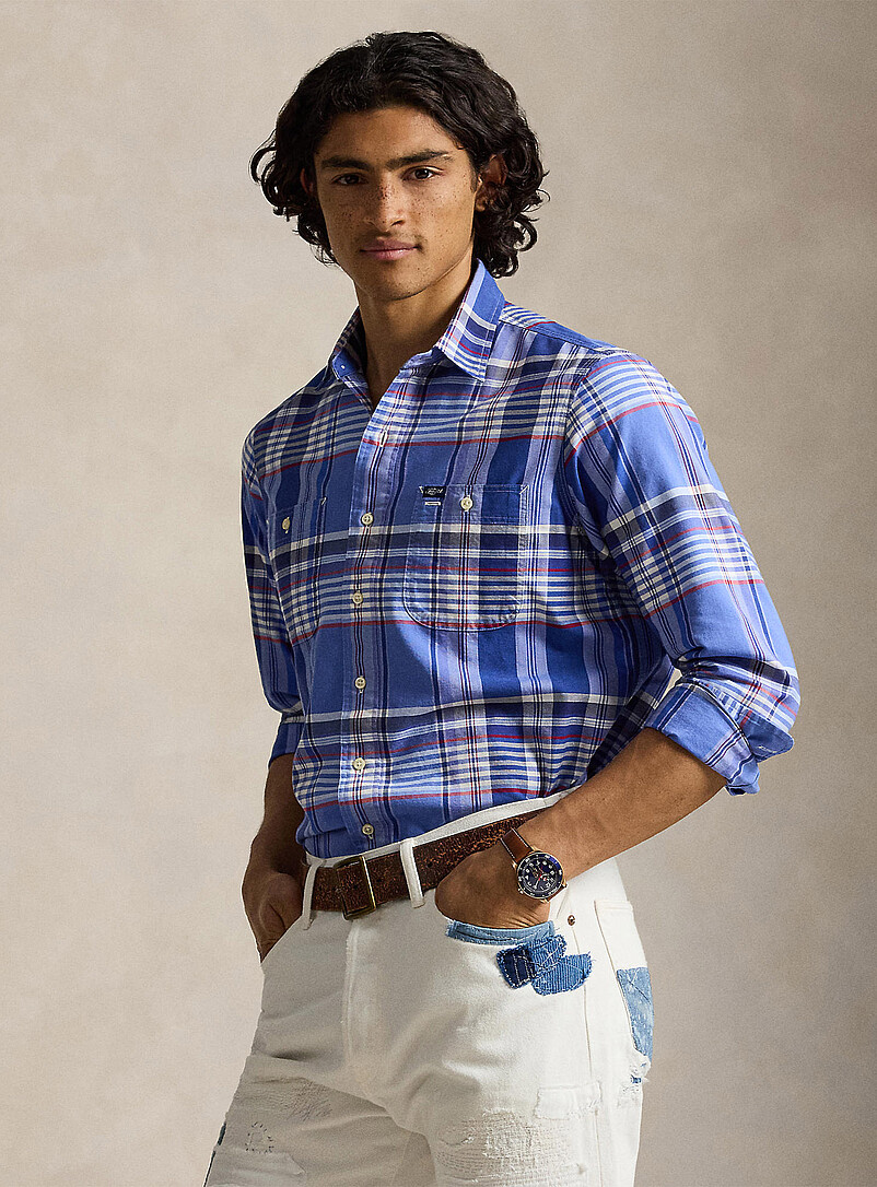 Tricolour check Oxford shirt Classic fit product image (primary)