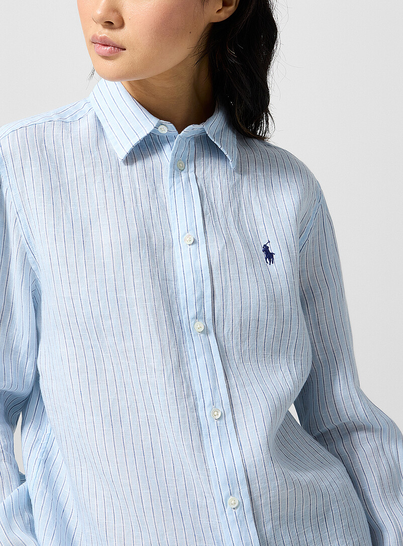 Stiped pure linen shirt product image 2