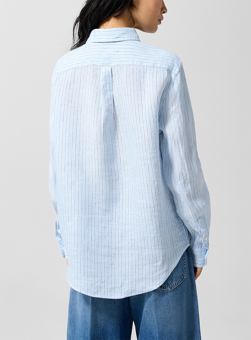 Stiped pure linen shirt product image 3