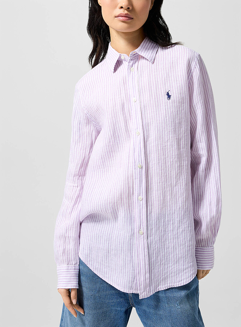 Stiped Pure Linen Shirt