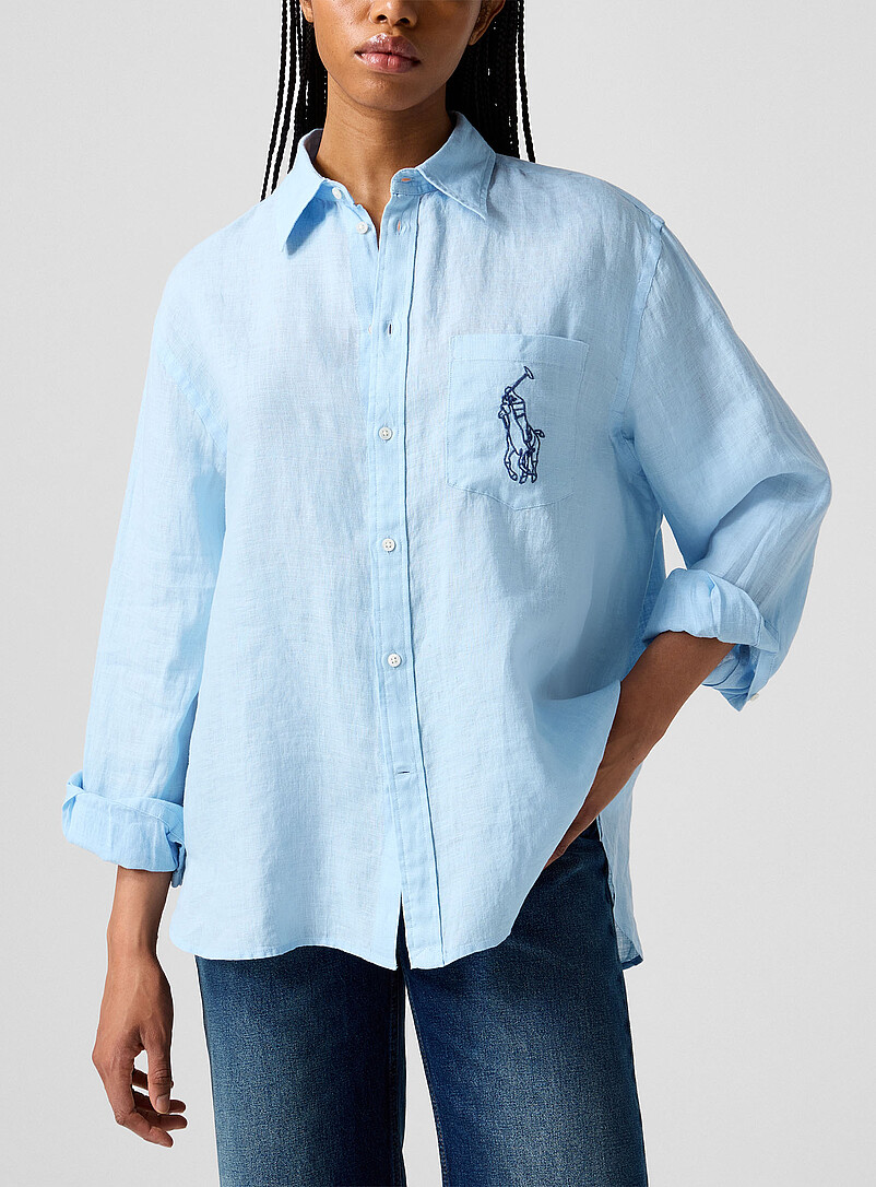 Pure Linen Logo Shirt