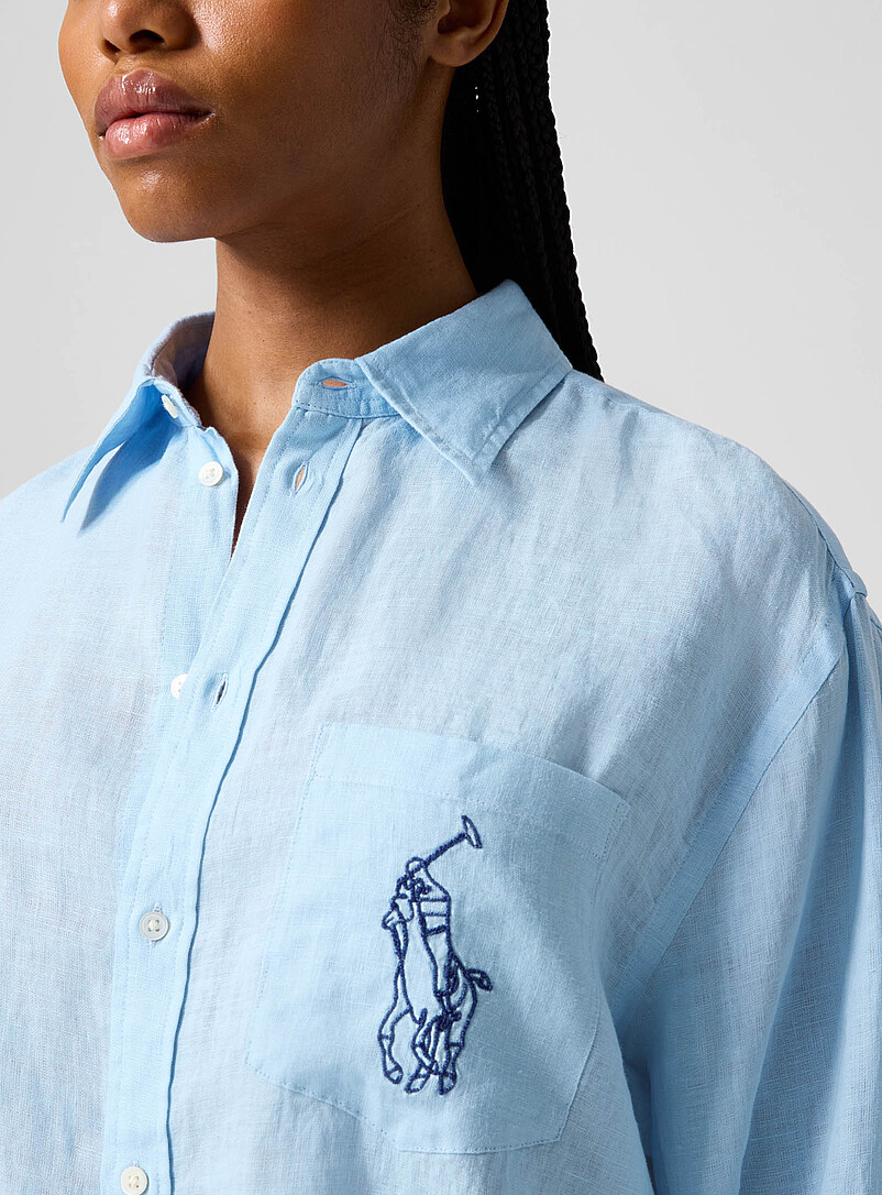 Pure linen logo shirt product image 2