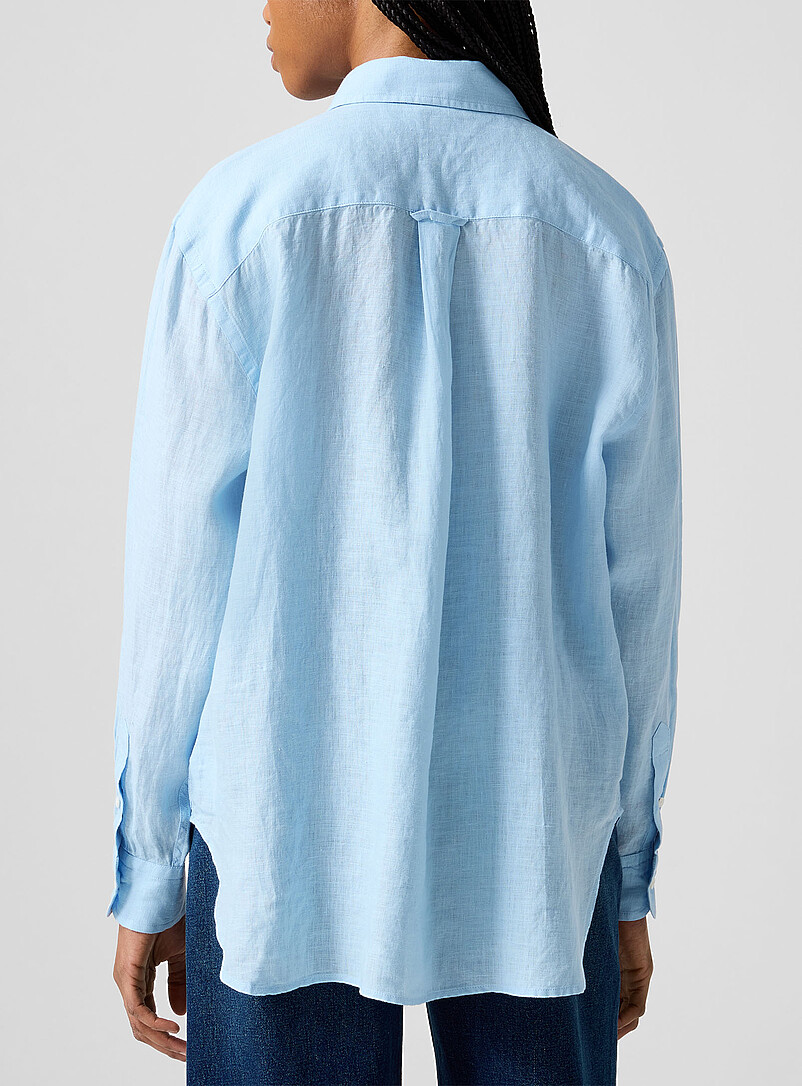 Pure linen logo shirt product image 3