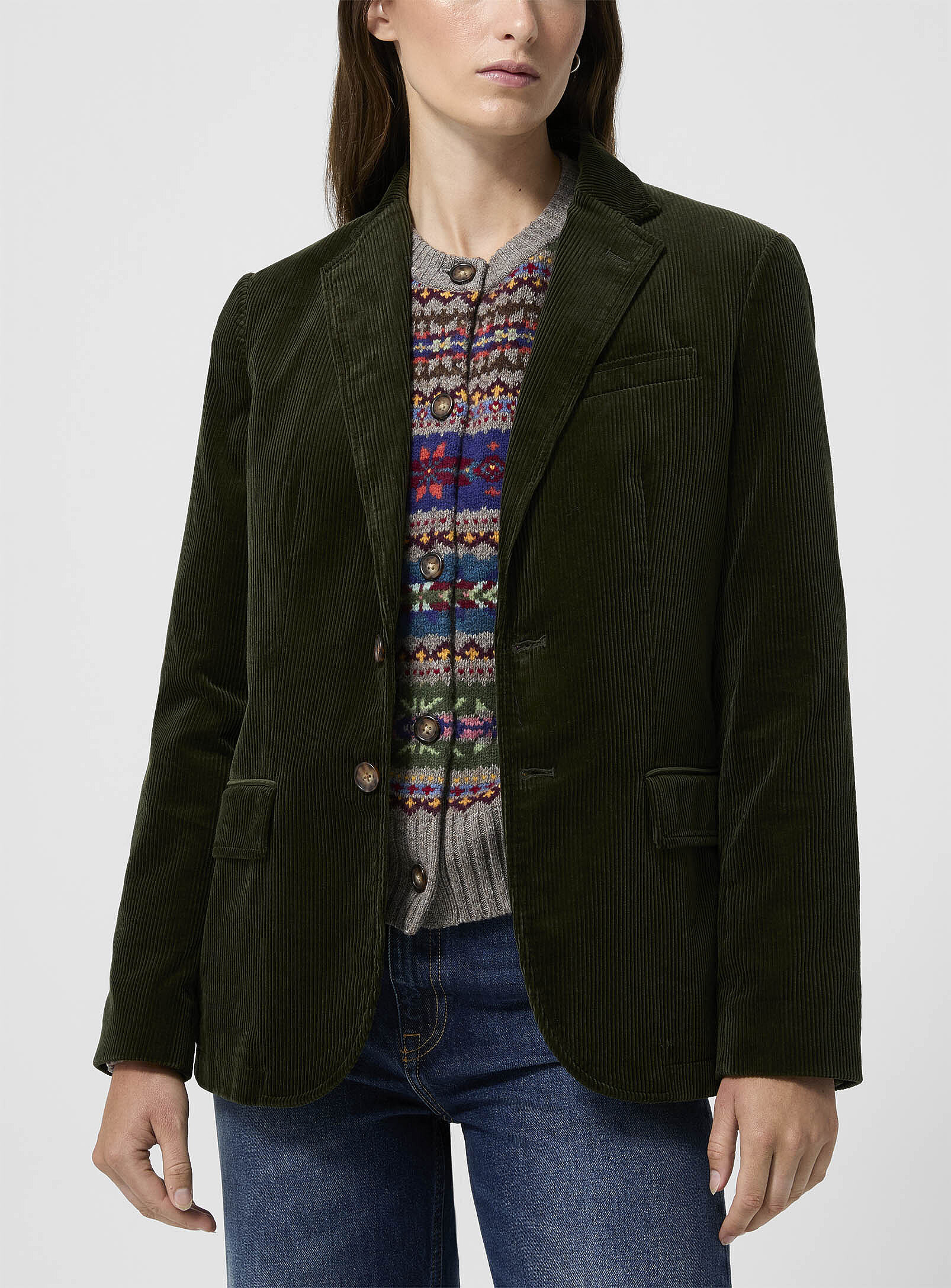 Polo Ralph Lauren - Corduroy jacket (Women, Green, 12)