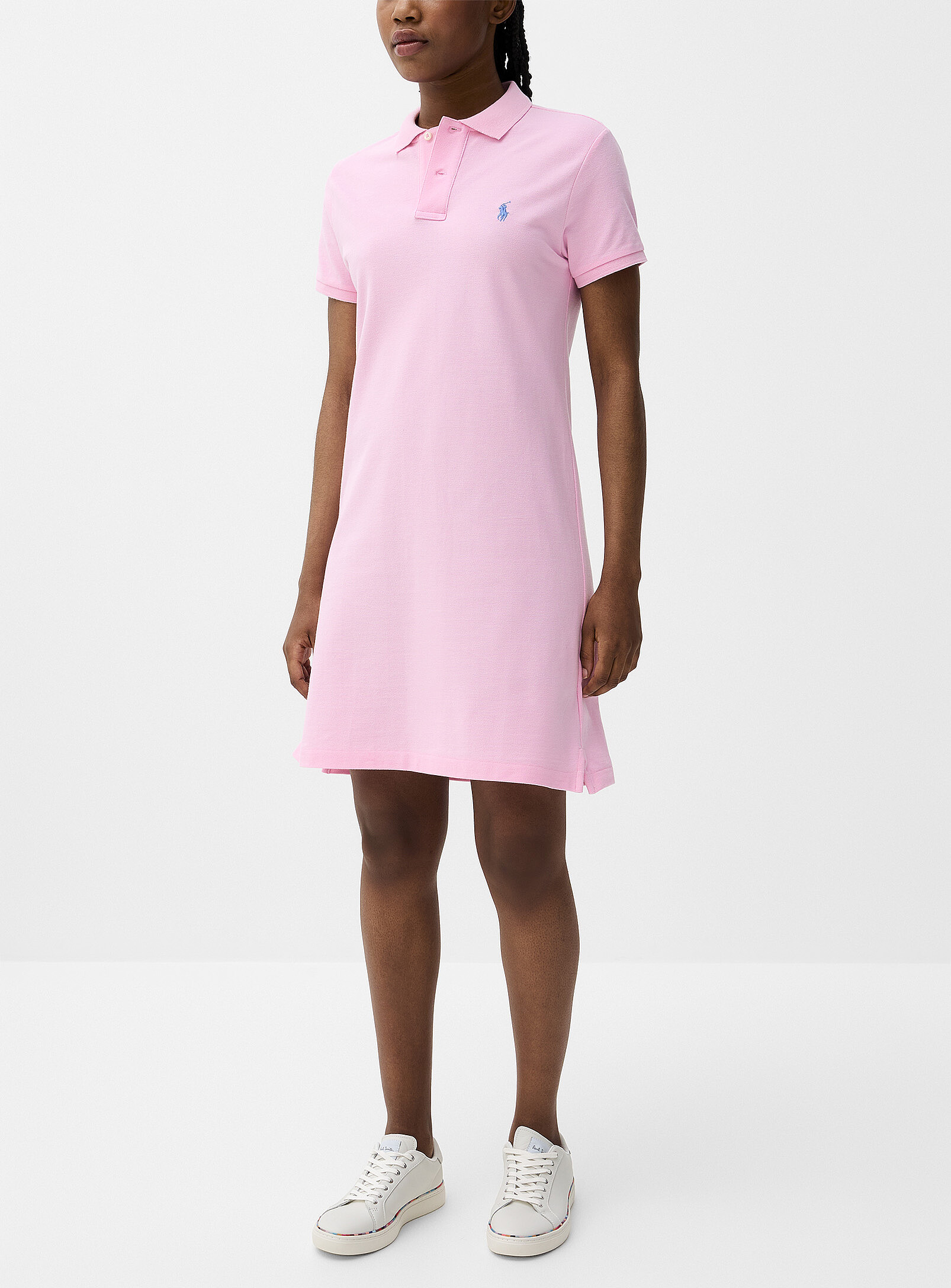 Polo Ralph Lauren - Signature crest polo mini-dress (Women, Pink, MEDIUM)