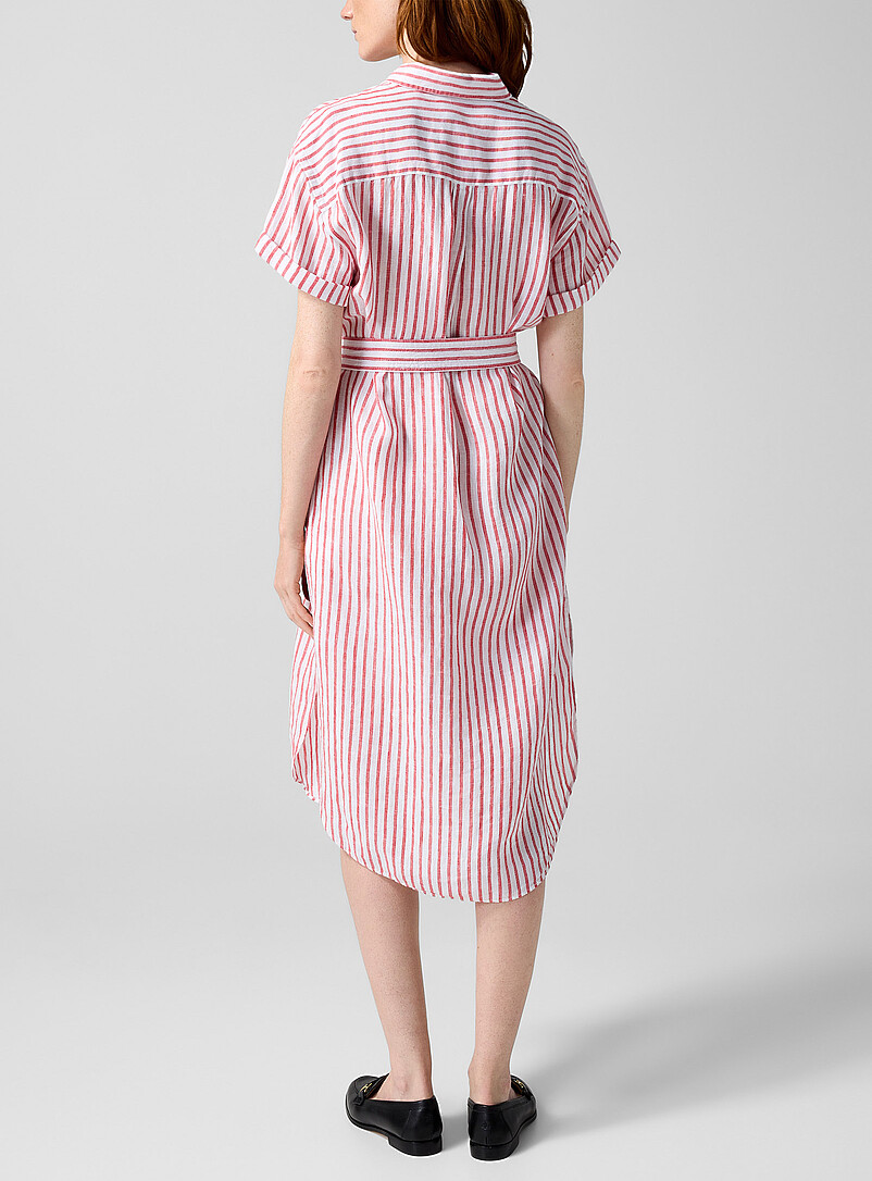 Striped pure linen shirtdress product image 3