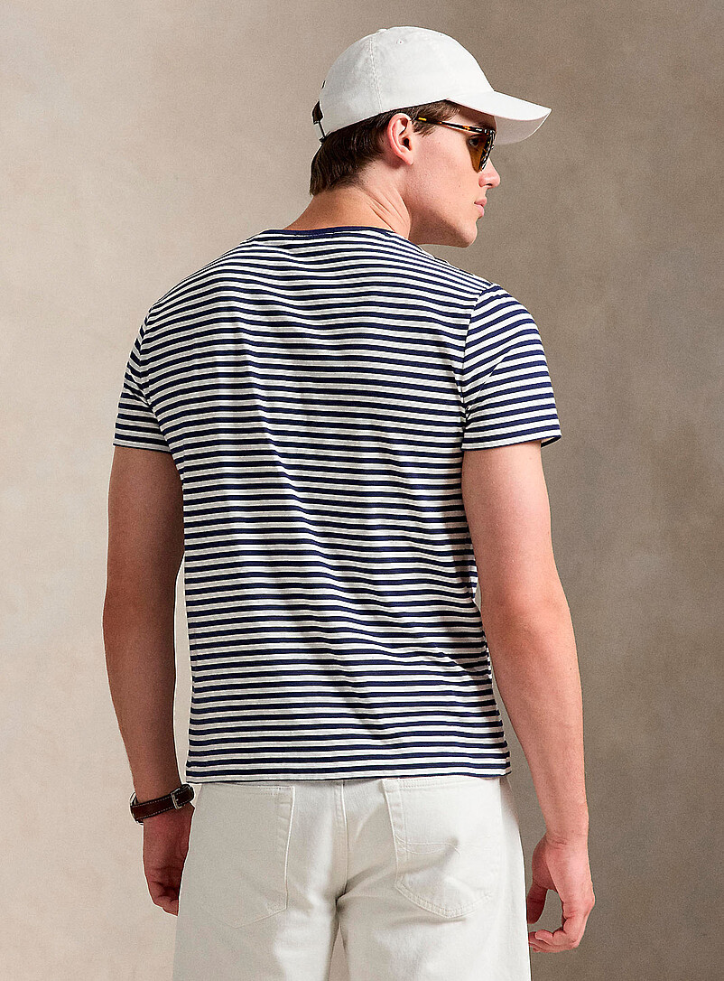 Embroidered rider dual-stripe T-shirt product image 2