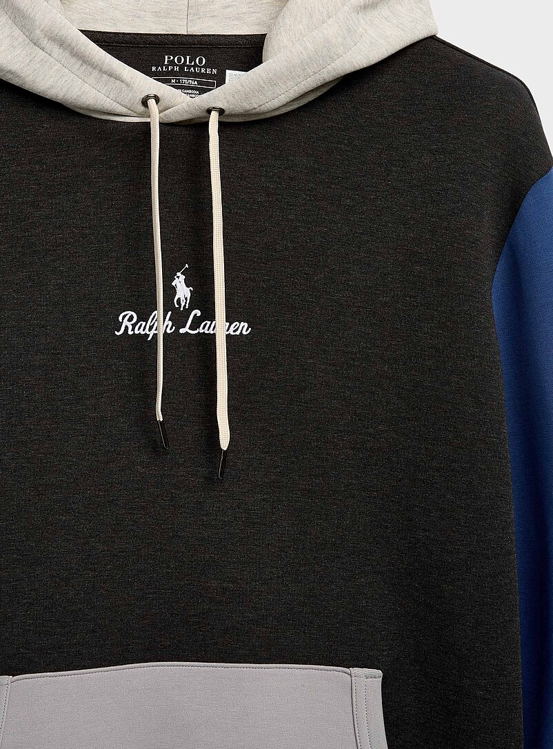 Embroidered logo colour-block hoodie product image 2