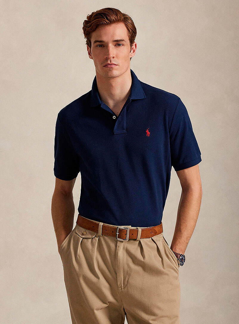 Embroidered rider piqué polo Classic fit product image (primary)
