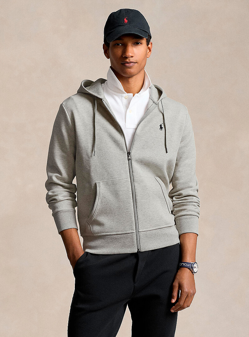 Performance zip-up hoodie product image (primary)