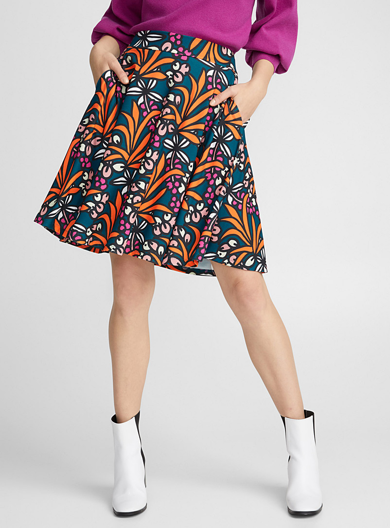 Jupe évasée En Crêpe Saumon Cacharel - Taille XS (34) - Neuf Avec étiquettes