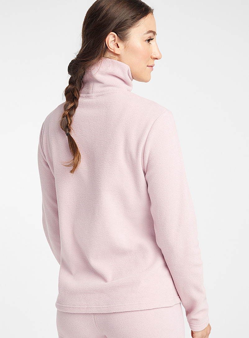I.FIV5 Dusty pink  Recycled fleece mock neck for women