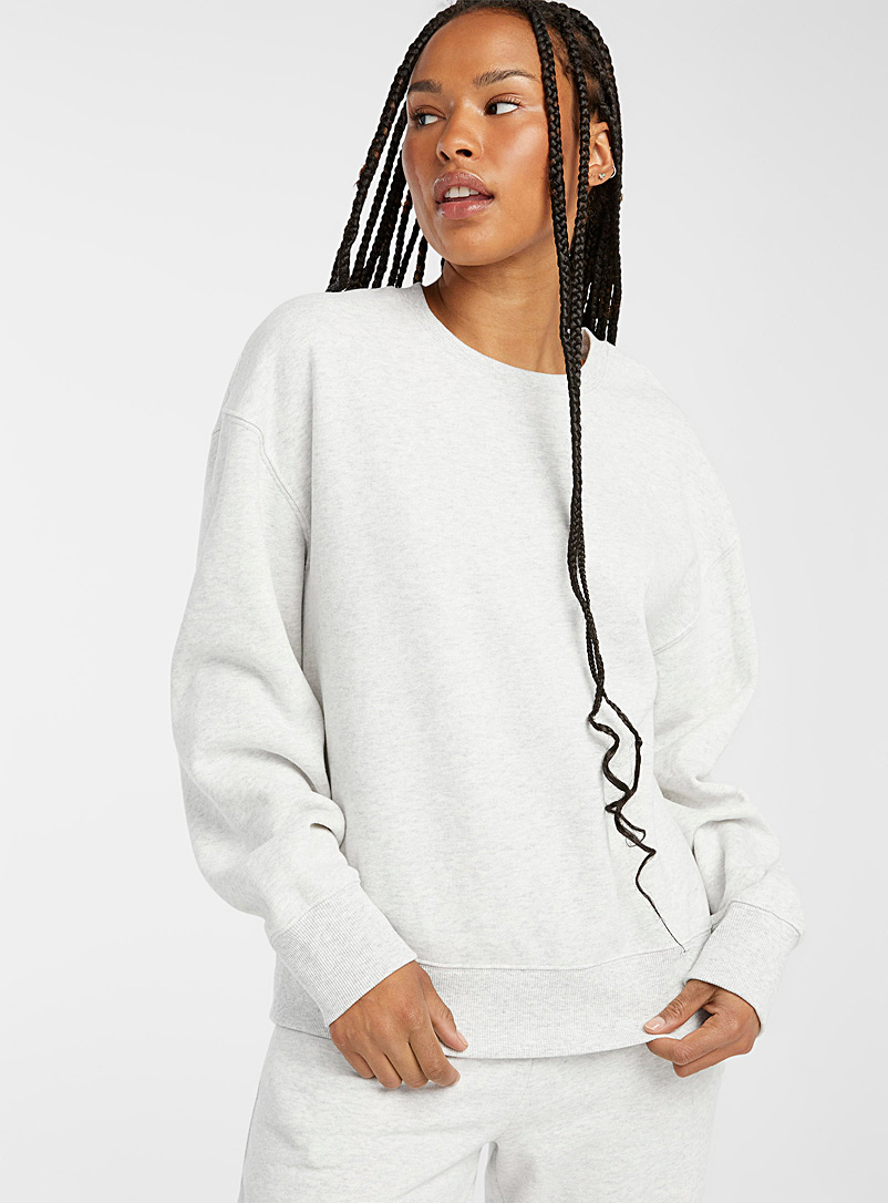 Miiyu x Twik Light Grey Loose organic cotton lounge sweatshirt for women