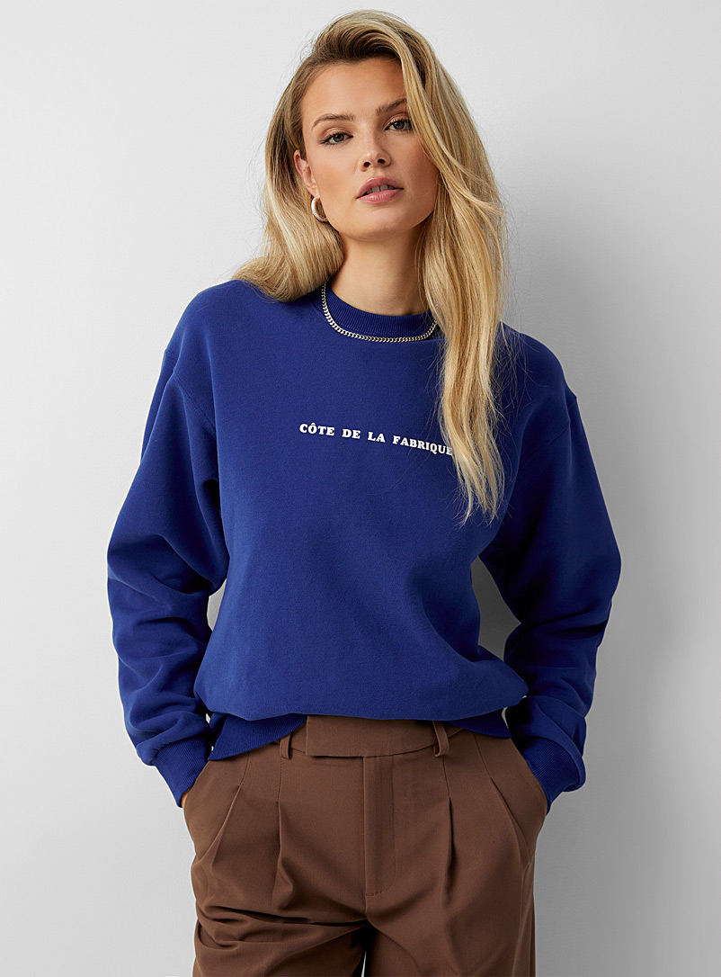 Icône Blue Côte de la Fabrique loose sweatshirt for women