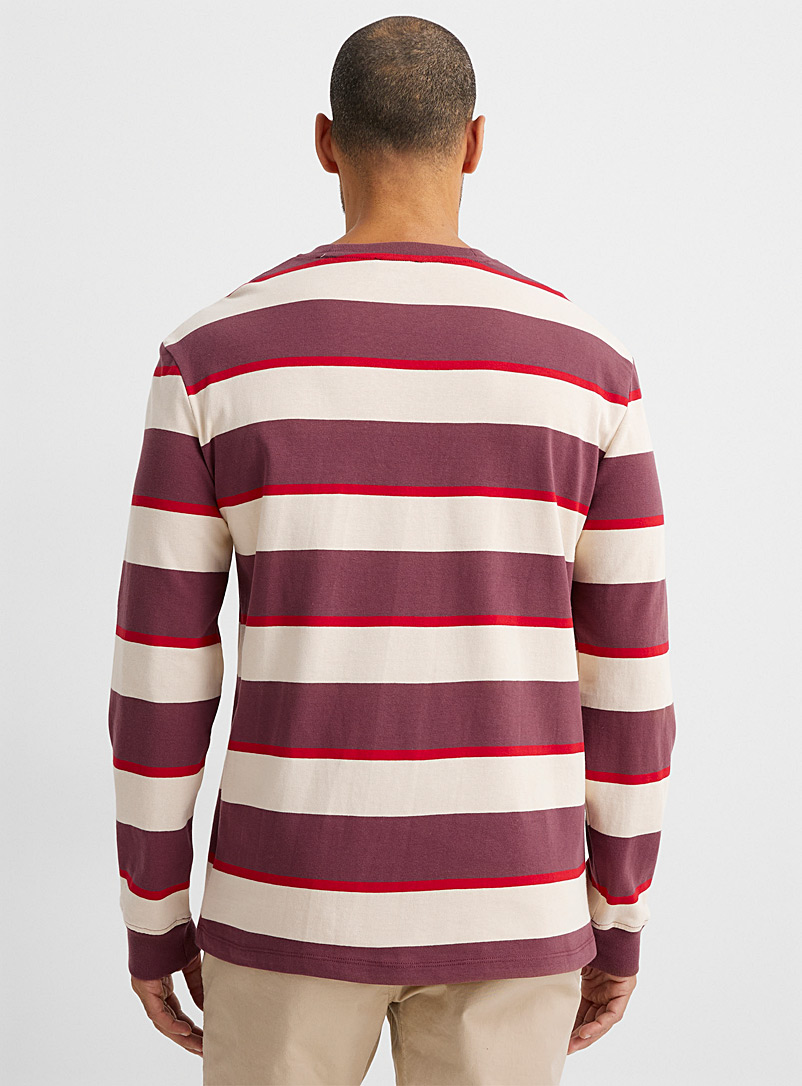 Le 31 Green Tricolour stripe T-shirt for men