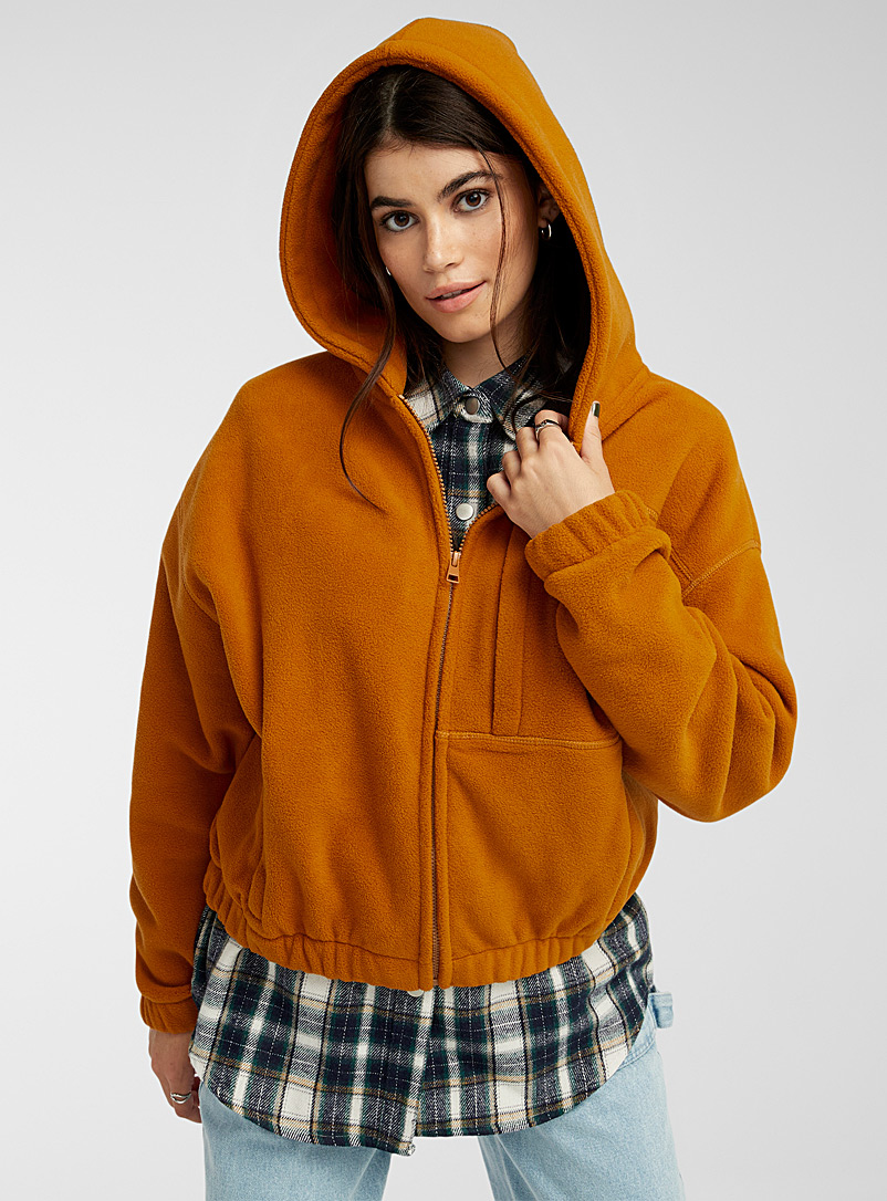 Twik Toast Hooded zipped fleece sweatshirt for women