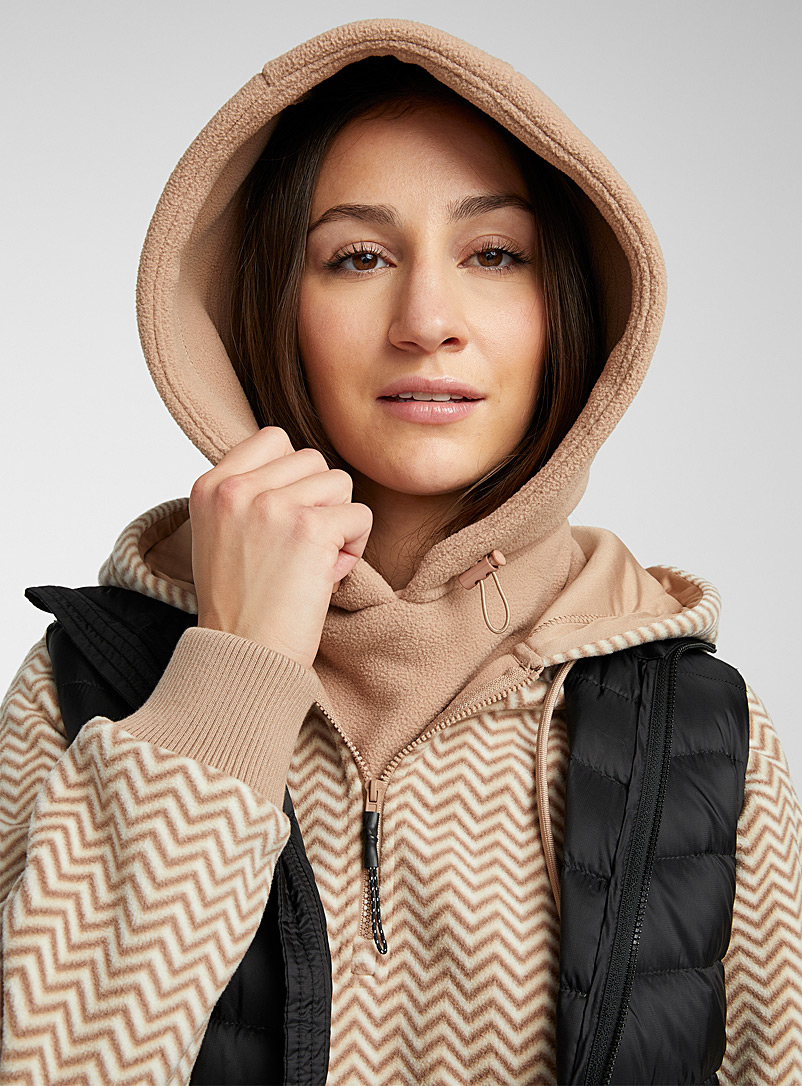 I.FIV5 Sand Hood-style polar fleece balaclava for women