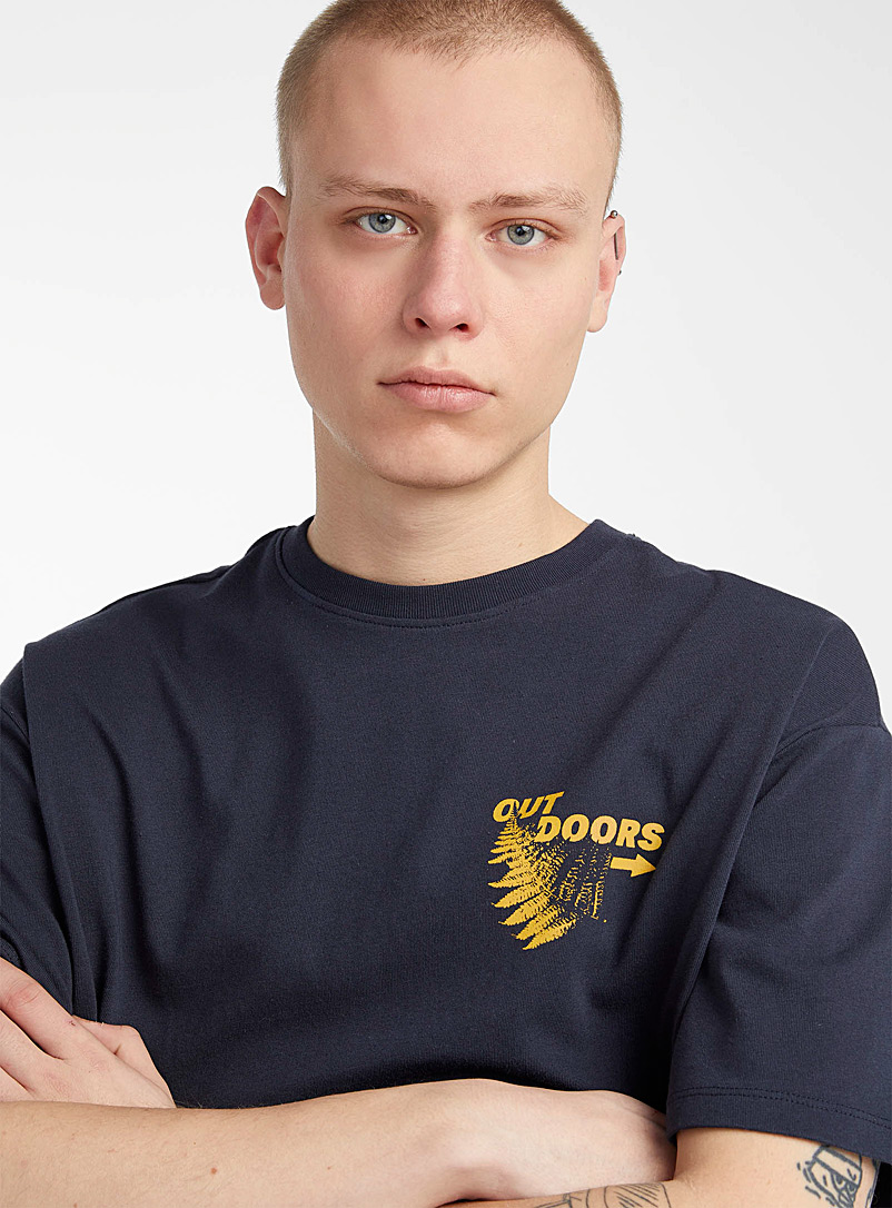 Djab Marine Blue Outdoor graphic T-shirt for men